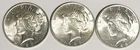 3 Count - 1923 Peace Dollar $1 Circulated Coins 90% Silver  Philadelphia Mint 🔥