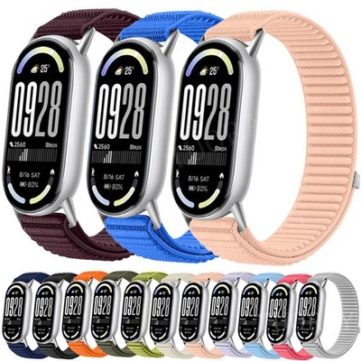 Nylon Sport Loop Armband für Xiaomi Mi Band 10 9 8/10 9 NFC Ersatz Uhrenarmband