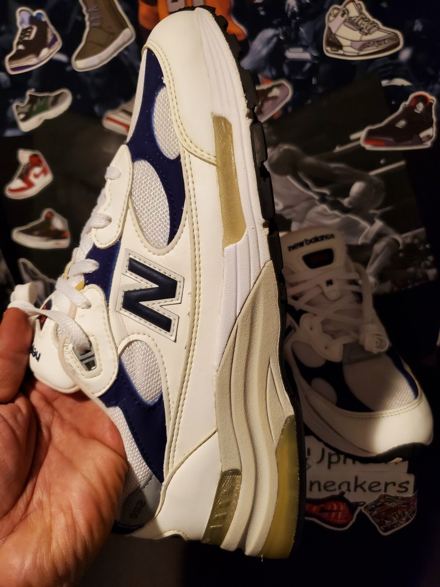 New Balance 992 (M992EC) Made in USA White Navy Men's Size 9D