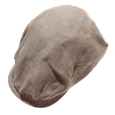 Wigens NWT Ivy Classic Newsboy Cap / Hat Size 59, 7 & 3/8ths in Tan 100% Linen