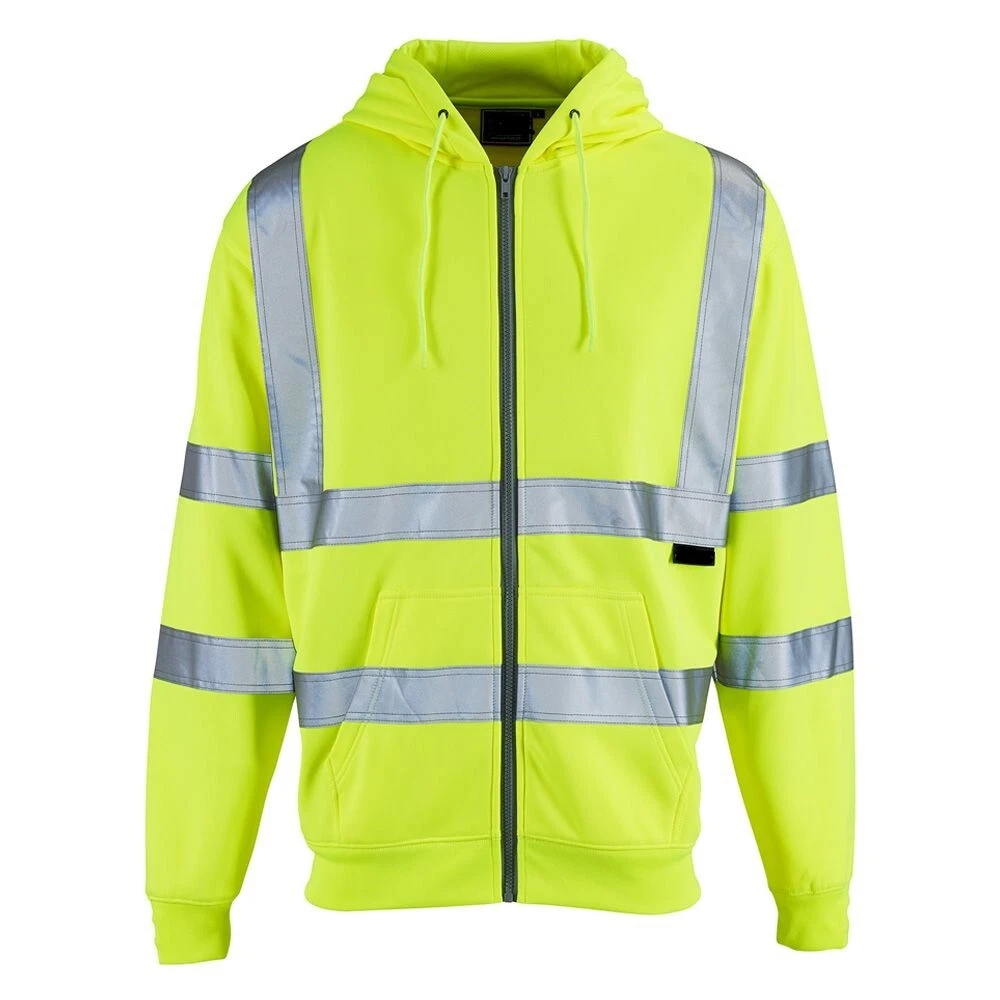 Hi vis hoodie with zipper clearance