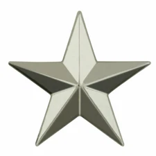 PinMart's Military 3D 5 Point Silver Star Lapel Pin