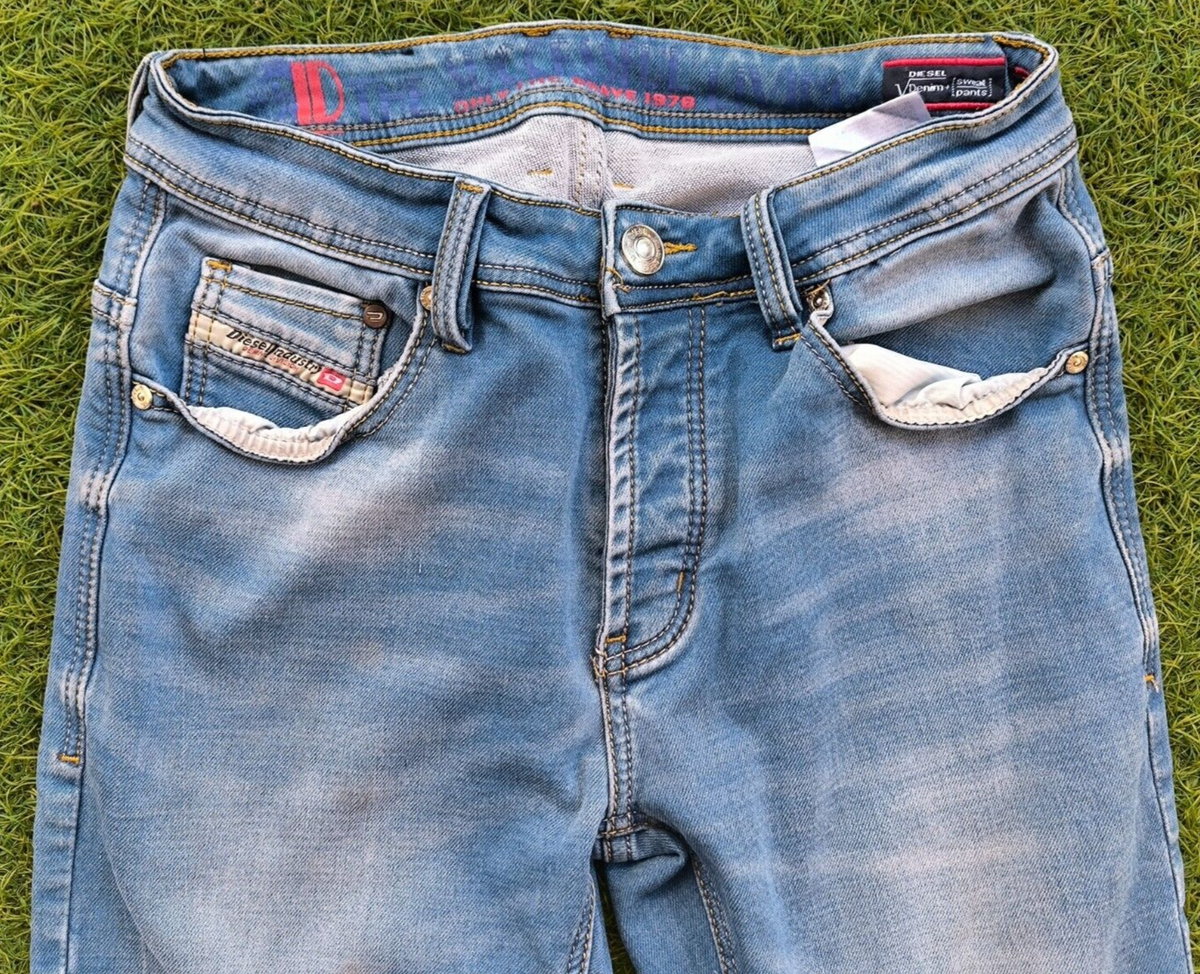 Diesel Men's Narrot Denim + Sweat Pants Jeans Size 30 Made in