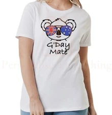 Australia Day gday mate koala Flag Sunglasses Womens tshirt