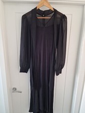 Vintage Style Long Sleeved Dress With Chiffon Sleeves