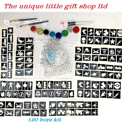 THE UNIQUE LITTLE GIFT SHOP LTD BOYS GLITTER TATTOO KIT 120