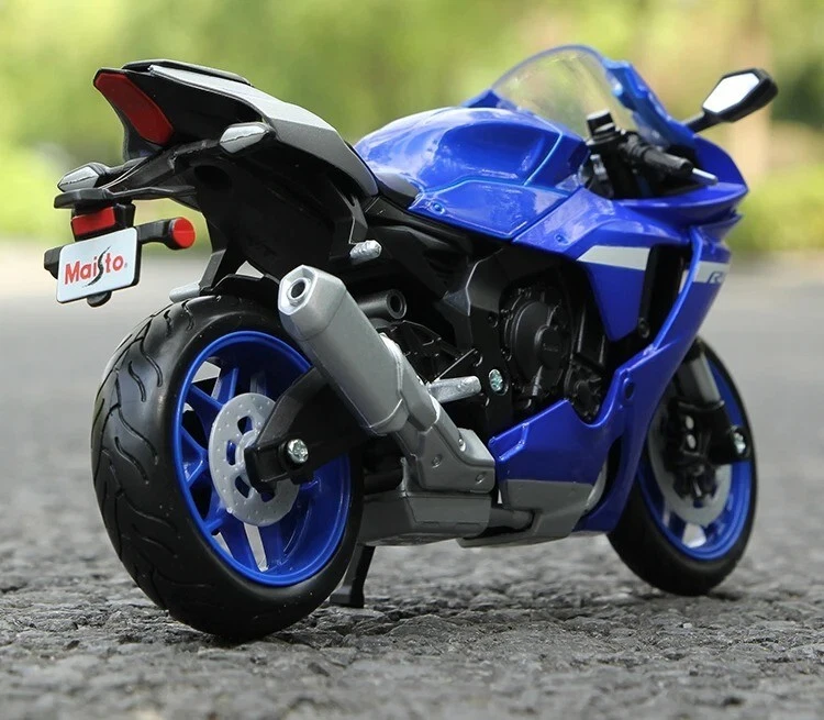 Modelo de motocicleta fundida a presión Yamaha YZF-R1 2021 1:12 - Juguete de motocicleta coleccionable Foto 2 de 4