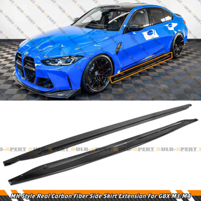 For 21-26 BMW G80 M3 G82 G83 M4 Real Carbon Fiber Side Skirt