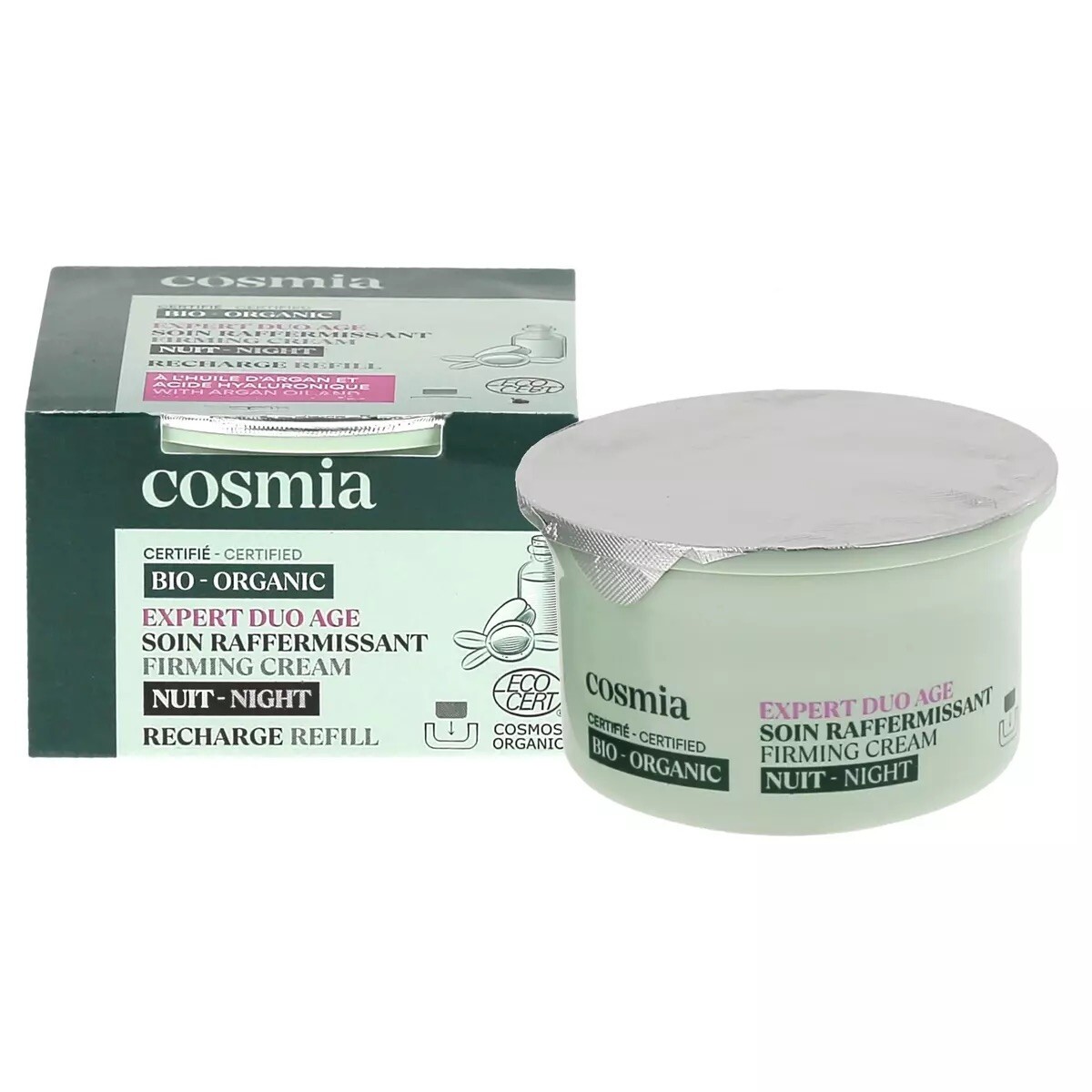 Crème de nuit soin raffermissante bio Cosmia expert anti-âge 50ml