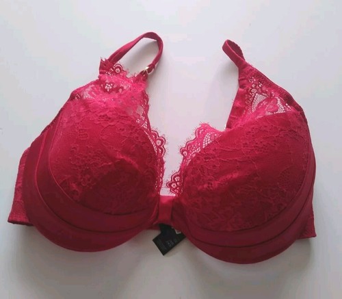 F&F 34DD roter Bügel-BH gepolstert