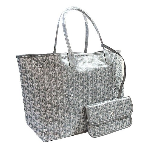 GOYARD Saint Louis with clip Size PM PVC/Leather Gray