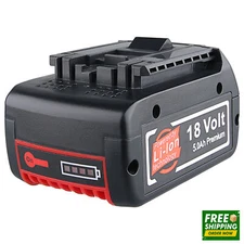 18V Battery For Bosch 18 VOLT 5.0AH Li-ion BAT609 BAT610G BAT618 24618-01 RHS181