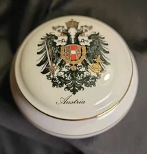 Vintage Hassenpfug Austria Coat Of Arms Porcelain Box