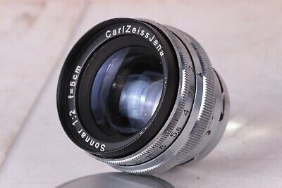 CARL ZEISS JENA SONNAR Lens 2/50mm Red T For Camera Rangefinder Contax IIa  IIIa
