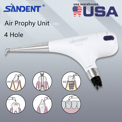 Air Flow Dental Polisher Abrasion Microetcher Sandblasting Gun 4-Hole Handpiece