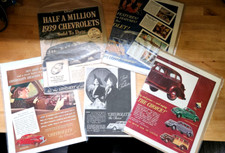 Lot Of 6 - Vintage 1939 Chevrolet Original Print Ads Literature Saturday Post Lot Of 6 - Vintage 1939 Chevrolet Original Print Ads Literature Saturday Post