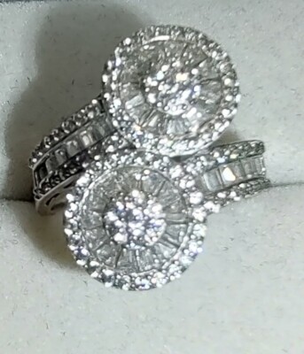 CN 925 FZN Cote D'argent Sterling Silver ring with CZ stones Size