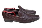 Hugo Boss Brown Leather Woven Penny Loafer Slip On Dress Shoe UK 8.5 US 9.5 — photo 4