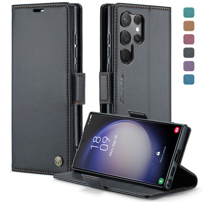 Wallet Hülle für Samsung S25 S24 Ultra S23 S22 Plus FE S21 S20 S10 Leather Case