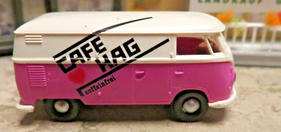 Brekina H0 1:87 VW 1b Cafe Hag Kaffee Coffeinfrei lila weiß neu in Hartbox