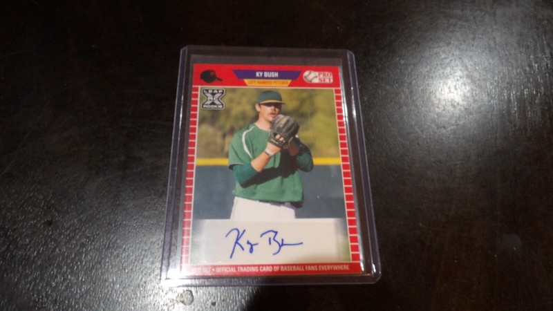 (6) 2021 Leaf Draft Pro Set Baseball Rookie Auto Cards Ky Bush McCants White