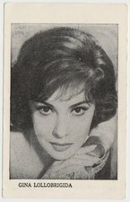 Gina Lollobrigida + Burt Lancaster 1960s Printed in Hong Kong Trading Card