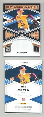 (2) Card Lot 2020 Elite Extra Edition Max Meyer First Round Materials