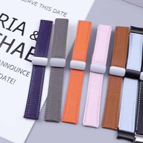 Leather Band Magnetic Buckle Strap For Samsung Watch 4/5/6 5Pro 6Classic 43 47mm - 第 1 支影片,共 1 支
