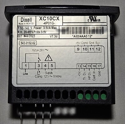 Dixell XC10CX-4P01G Emerson refrigeration control XC10CX 4P01G v7