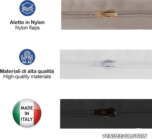 Reißverschluss Mit Doppeltem Schieber Unteilbar Dauerhafte Schließung Pro Meter - Bild 4 von 6