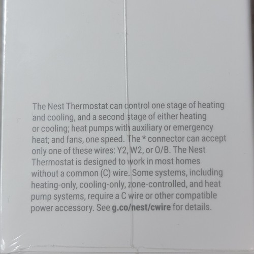Google Nest Thermostat Model G4CVZ Smart Programmable WiFi Snow Color Sealed - Picture 5 of 7