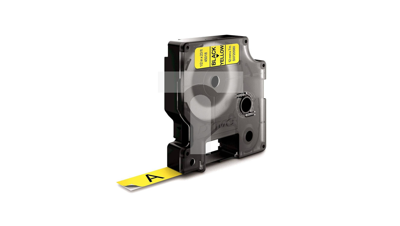 D1 printer ribbon 12mm x 7m black/yellow S0720580 /T2UK
