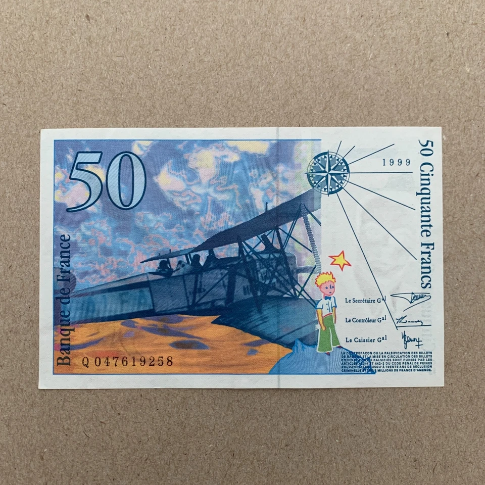 The Little Prince Note FRANCE French 50 Francs 1999 Banknote European Currency - Image 4 of 4