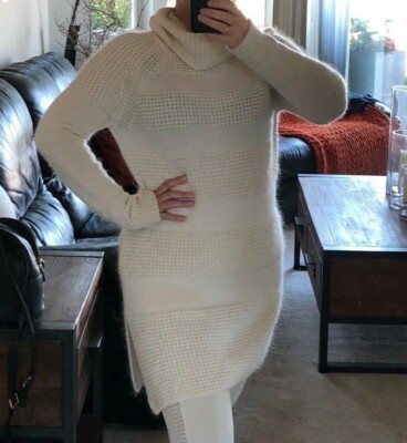 intermix knit dress wool/mohair mixed knit/chunky sweater fluffy SZ S/P $298 AI-Scene-Route: Wedding Occasion