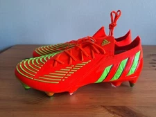 Adidas Predator Edge.1 Low SG Solar Red Green Soccer Cleats Men Size 4.5 GW1010