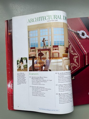 Architectural Digest Magazine November 2007 - vintage retro interiors - Picture 2 of 5