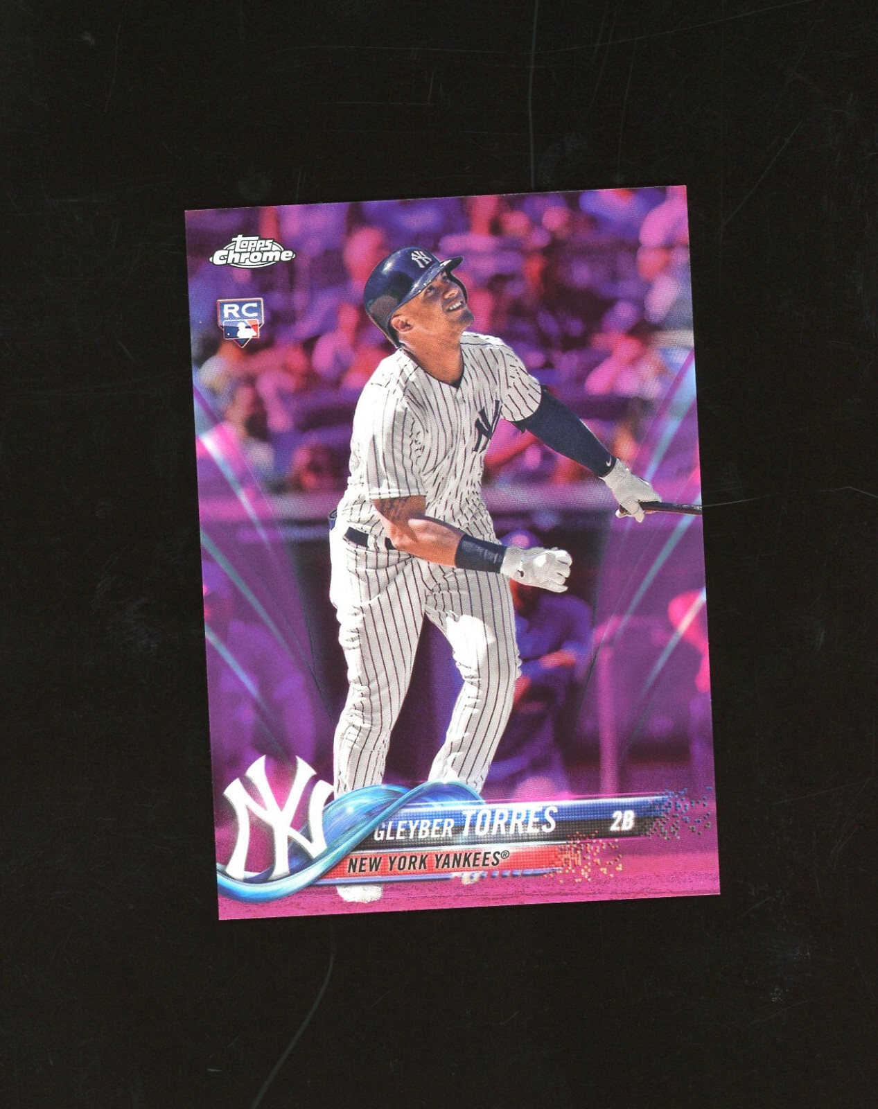 GLEYBER TORRES 2018 TOPPS CHROME UPDATE #HMT9 PINK REFRACTOR ROOKIE RC YANKEES