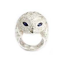Sterling Silver Gorgeous Owl Ring, Silver owl fashion, wise owl, owl wings