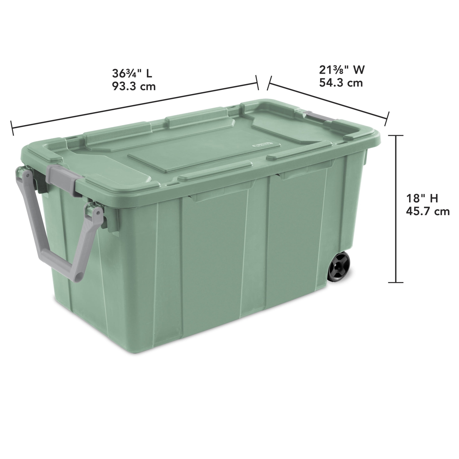 40 Gallon Wheeled Storage Bin with Handle – Extra Large Plastic Container