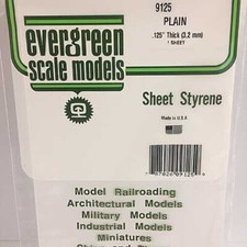 Evergreen .125 White Sheets 6'x12' 1pk - 9125