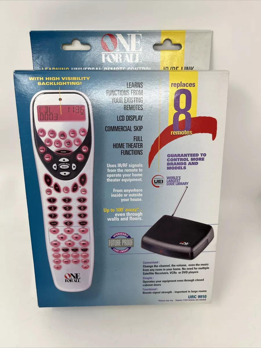 One For All Universal Learning Remote Control with IR RF Link