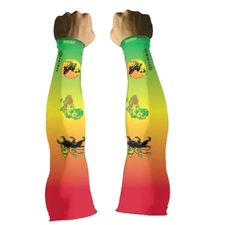 Winter Arm Warmers, Hyperwarm Cycling Thermal Arm Warmer Yellow Rainbow, Primal