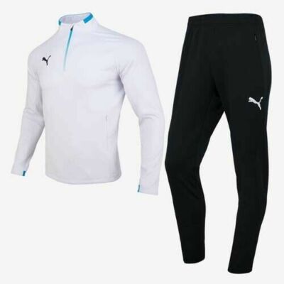 Puma Men Tracksuit 3 Knit Training suit jacket pants white/Black 92928003
