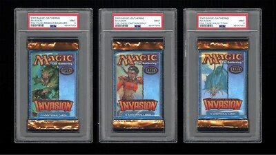 Vintage Magic INVASION PSA 9 - MINT Graded Booster Pack Lot Magic the Gathering
