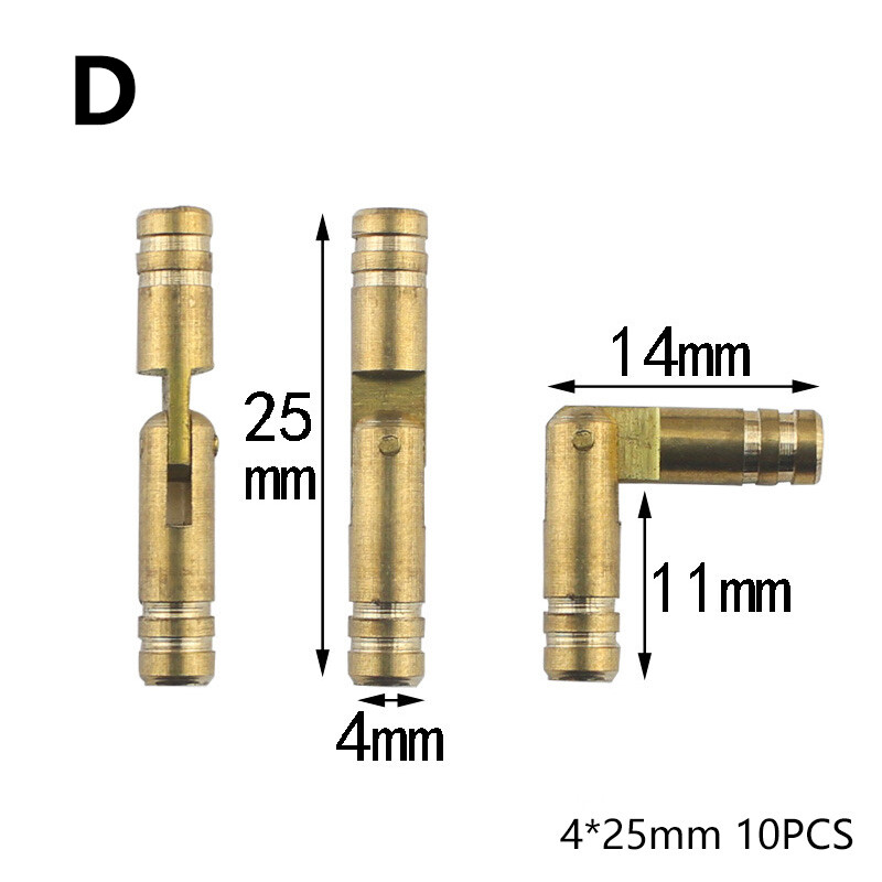 10Pcs Brass Barrel Hinges Small Box Hidden Concealed Invisible