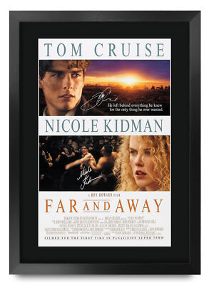 Far and Away Tom Cruise & Kidman A3 Gerahmtes Poster Signierter Druck für Fil...