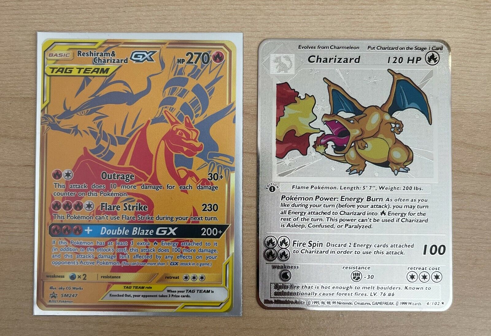 Reshiram & Charizard GX SM 247 