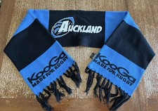 Auckland New Zealand Scarf Rugby KooGa Black Blue 62&rdquo; Fringe