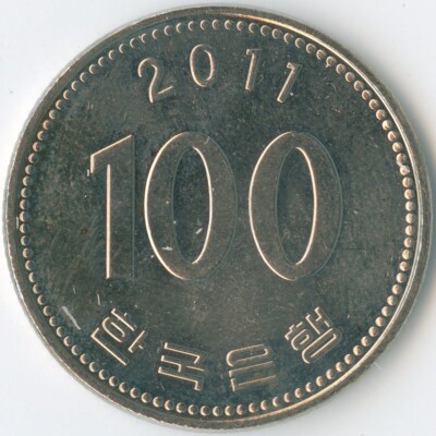 South Korea 2011 100 Won KM# 35.2 Admiral Yi Sun-Sin Mintage