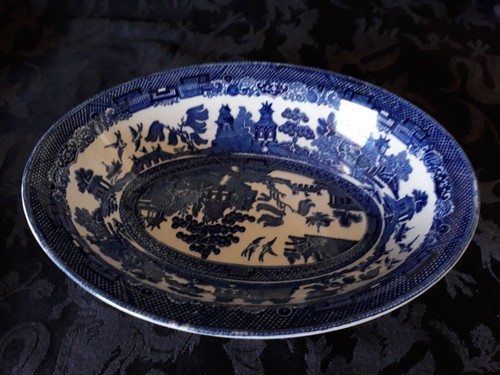 Lot 13 Johnson Brothers BLUE WILLOW England Salad Plates Cereal serving Bowls - Picture 7 of 11